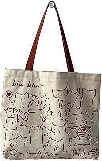 Nice canvas tote bag for women with zipper, reusable cotton shopping bag with pocket, gift bag for cat lovers.. DIAYTAR NIGERIA transforms dreams into deliveries with our affordable prices and 5-8 day shipping.