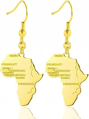 Doafriafri Africa Carte Form Tribal Ears Boucles African Style Continental Dangle Ear Enter For Women.. Experience shopping satisfaction with DIAYTAR NIGERIA's vast selection and nationwide delivery service.