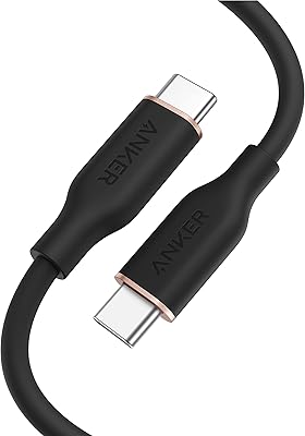 USB-C anker cable to USB-C 643, 100 W, 3 feet, USB 2.0 fast charging cable for MacBook Pro 2020, iPad Pro 2020, iPad Air 4, iPad Mini 6, Galaxy S21, Pixel and Switch (midnight black).. Discover the joy of online shopping with DIAYTAR NIGERIA's budget-friendly prices and reliable shipping.