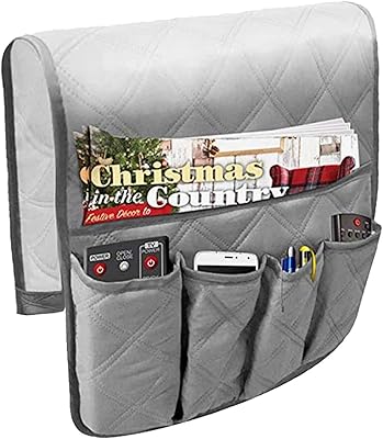 Sofa armrest organizer, armchair support and remote control for rocking sofa, non -slip storage bag with 5 pockets for magazines, tablet, mobile, ipad - gray.. Transform your online shopping experience with DIAYTAR NIGERIA's affordable and diverse marketplace.