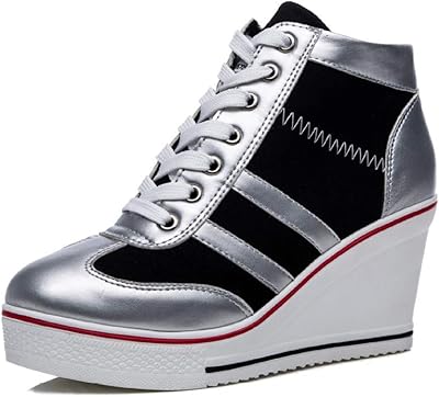 High heeled sneakers for women, high heels, elegant canvas walking shoes.. Discover endless possibilities with DIAYTAR NIGERIA's comprehensive catalog and budget-friendly delivery.