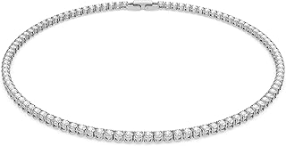 Deluxe tennis necklace for women, shiny white crystal stones and elegant gold plated metal, from the Swarovski Tennis Deluxe collection.. DIAYTAR NIGERIA delivers happiness in 5-8 days with our affordable and diverse product range.