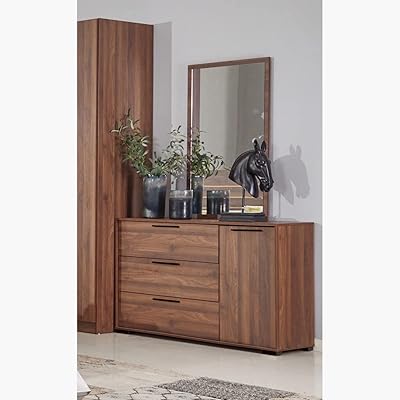 Batara Home Box cabinet 3 drawers 1 Main door without mirror 39 x 120 x 120 cm brown.. DIAYTAR Nigeria: Where affordability meets fast and reliable e-commerce service.