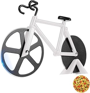 SIUSI bicycle pizza cup, pizza stainless steel-steel wheels with ultra-sharp double blade with non-stick coating, stainless steel pizza for pizza lovers on vacation on vacation.. DIAYTAR NIGERIA: Making quality products accessible to all Nigerians at affordable prices.
