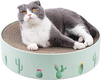 Round scratch for Newstyle interior chat, cardboard cat scratch, chat bed, recyclable and durable furniture protective panel (41 x 41 x 10 cm) (green) (green).. Every order, every item — DIAYTAR Nigeria delivers fast and reliably.