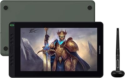 Huion Kamvas 13 Drawing graphics table with fully laminated screen, tilt function without battery, pressure of the stylus 8192 and 8 shortcut keys, 13.3 inches, green.. Shop efficiently from anywhere with DIAYTAR NIGERIA's comprehensive platform and quick delivery options.