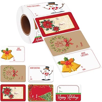 Sticker gift labels - Christmas gift labels - Decorative labels for gifts and vacation packaging - Easy to write and take off, 1 roll of 250 rooms.. Shop across categories at DIAYTAR NIGERIA with the confidence of prompt and budget-friendly delivery.