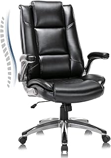 Leather steering desk chair - Ergonomic high back office chair with foldable padded armrests and adjustable tilt locking, swivel chair for work and studies - black.. DIAYTAR NIGERIA brings online shopping to every Nigerian with affordable prices and reliable shipping.