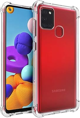 E-model protection shell for Samsung Galaxy A21S A transparent shell with silicone airbag.. DIAYTAR NIGERIA: Bringing quality products to your doorstep at prices that won't break the bank.