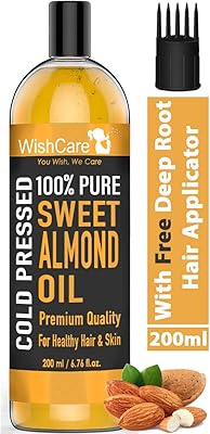 Wish Care® sweet almond oil pure cold pressed for hair growth, skin and a dazzling face - 200 ml.. Experience shopping freedom with DIAYTAR NIGERIA's comprehensive marketplace delivered within 8 days.