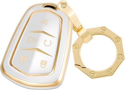 YHC car key protection cover with keychain for Cadillac Escalade 2015-2019 CTS SRX XT5 ATS STS CT6.. Experience the convenience of online shopping with DIAYTAR NIGERIA's reliable 5-8 day delivery service.