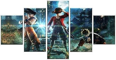 5 Impressions on Dragon Ball Goku Naruto One Piece Luffy J-Stars HD Photo HD for Murale De Salon5 Impressions on canvas.. DIAYTAR NIGERIA transforms online retail with unbeatable prices and consistent delivery timeframes.