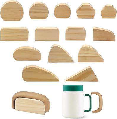 14 pieces with clay cup handle, kit of wooden pottery tools for the manufacture of cup handles, clay modeling tools for pottery crafts, pottery clay supplies for adult beginners children.. Affordable online shopping is just a click away with DIAYTAR Nigeria.
