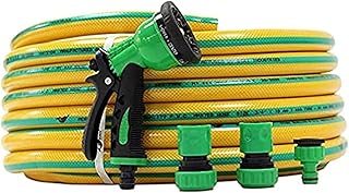 Improved watering hose Axon 1/2 inch 25 meters with garden shower and reductors (yellow).. DIAYTAR NIGERIA connects desire with fulfillment through our affordable e-commerce platform.