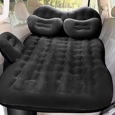 Travel inflatable mattress-Thick sleeping bed for motorhome with electric car air pump and car tent on PVC roof with 2 rear seat pillows for SUV, sedan, pick-up.. Shop with purpose at DIAYTAR NIGERIA and receive your purchases at unbeatable prices within the week.