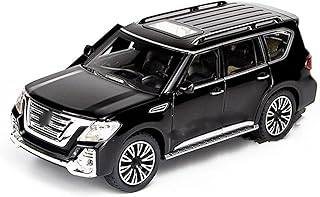 Model of SUV N-Isan patrol car on a 1:24 scale, simulation in metal alloy molded under pressure, sound and light, car model molded under pressure, collection of souvenirs (color: black).. Everything you need is on DIAYTAR Nigeria — just a click away.