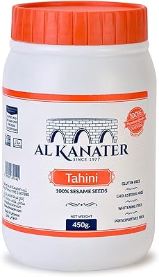 Al-Qanater, Tahini paste with sesame, 450 grams, natural ground sesame seeds, rich creamy taste, for portions, Baba Ghanouj and Halawa... Experience the power of choice with DIAYTAR NIGERIA's vast catalog and affordable 5-8 day delivery.