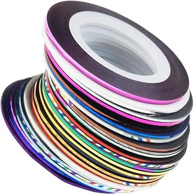 Nail strips, striped decal for nail art, nail line sticker, nail cutting edge decoration, nail line sticker, nail tips, aluminum leaf, 32 pieces.. Love deals? DIAYTAR Nigeria has you covered with low prices and fast delivery.