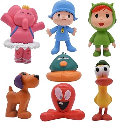 Set of mini Pocoyo figurines 7 pieces Pocoyo cake decoration Decoration of cartoon birthday cake pocoyo birthday party supplies for children.. DIAYTAR NIGERIA: Bridging the gap between consumers and quality products with affordable nationwide shipping.