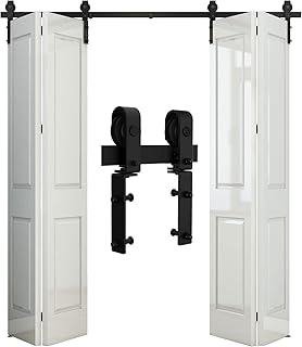 CCJH Sliding Rail Kit for Robust folding barn door 6 -foot for 4 doors, carbon steel, without wooden door.. From checkout to your doorstep in less than a week — DIAYTAR Nigeria.