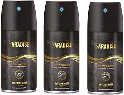 Biellatm 3 -Pack Paradise Awesome Oudh Men Deodorant in spray for the body with hydrating for the skin and long -term freshness 24 hours - 150 ml.. DIAYTAR Nigeria: Where affordability meets speed and quality.
