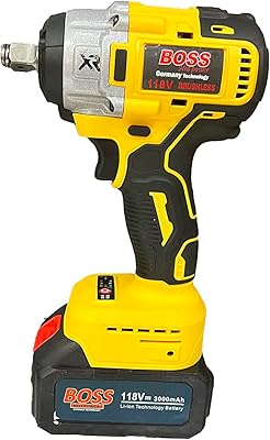 Boss New Power Tool Kit, German technology, wireless, 118 volts, with 2 batteries + 21 mm socket for heavy cars.. DIAYTAR Nigeria: Discover more, spend less, and enjoy delivery within 5–8 days.