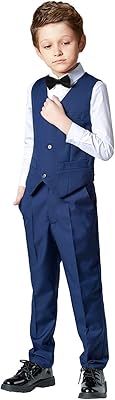 Slim suit 4 -piece boy with black and blue jacket, formal clothes for boy.. Your digital shopping companion, DIAYTAR NIGERIA offers exceptional value with delivery in less than 8 days.