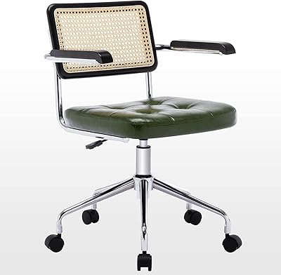 Zest House Modern Leather Bureau Chair With Rattan File Courtesy For Girls.. DIAYTAR NIGERIA connects desire with fulfillment through our affordable e-commerce platform.