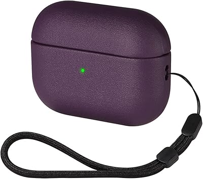 Leather case compatible with the 2nd generation pro AirPods - full texture protective case with 2 short cords for Apple AirPods Pro 2 (Burgundy).. Your digital shopping destination, DIAYTAR NIGERIA combines variety with affordability and quick delivery.