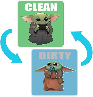 Baby yoda dishwasher magnet, clean and dirty double side panel, baby face with universal magnetic plate, dishwasher inversion indicator.. You shop, we deliver — quick and easy with DIAYTAR Nigeria.