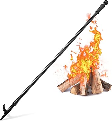 Babycom 46 "Poker fireplace, outdoor campsite fire poker party accessories for robust interior and exterior fireplace, black.. Shop with purpose at DIAYTAR NIGERIA, where your money goes further and delivery is always prompt.