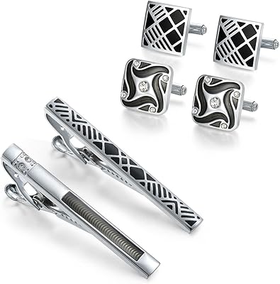 Tie pliers tie and cufflinks Ujoy Professional Designs for men with luxury gift box for weddings or events (blue and black), normal size, copper, copper.. DIAYTAR NIGERIA: Where quality products become affordable with our nationwide shipping service.