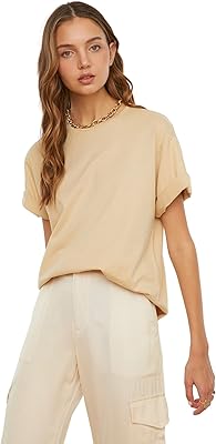Tricotted T-shirt Boyfriend with Round Col.. DIAYTAR NIGERIA transforms online retail with our affordable platform and dependable shipping service.