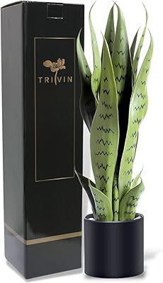 Artificial snake plant 17 "Artificial agave mini Sansevieria for the house, the bathroom, the office, the shop, the hotel decoration, 12 sheets.. DIAYTAR NIGERIA makes quality accessible with our affordable prices and dependable delivery service.