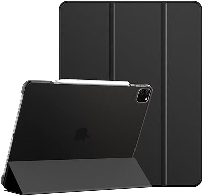 Ipad pro ipad pro 12.9 inch (6th/5th generation model, 2021/2022 model), Fine rigid rear shell with standal standby/alarm clock (black).. With DIAYTAR Nigeria, your wishlist becomes reality, fast.