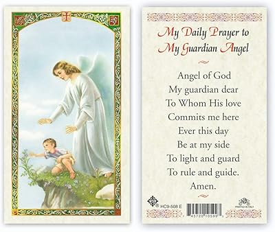 Plastic prayer cards My guardian angel for Boy Pacquet.. DIAYTAR NIGERIA delivers more than products - we deliver affordable solutions within the week.