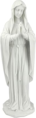 Design Tuscano Statue of the Virgin Mary Wu74504, 12 "figurine, marbled polyresin, white.. Shop the future with DIAYTAR NIGERIA - thousands of products, unbeatable prices, delivery within a week.