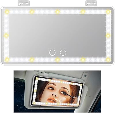 Courtesy mirror for car sunsets - Rechargeable makeup mirrors with 3 lighting modes and 60 LED lights - Make -up rear view mocking with variable intensity, gift of universal car accessories.. Your ideal shopping companion, DIAYTAR NIGERIA offers unmatched variety with delivery within a week.
