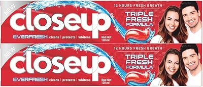 Gel toothpaste closep triple fresh formula, bright red, 120 ml (package of 2).. Your digital shopping ally, DIAYTAR NIGERIA offers extensive selection with budget-friendly delivery.