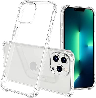 ZOBITEK Transparent protective shell for iPhone 13 Pro, Soft silicone and TPU shock absorption rear protective shell with reinforced and absorbent corners shocks for iPhone 13 pro, transparent.. From Lagos to Kano, DIAYTAR Nigeria delivers across Nigeria in days.