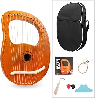 Ancient Greek -style metal harp with 16 ropes MR. Power with key.. Order today, receive this week — shopping with DIAYTAR Nigeria is that simple.