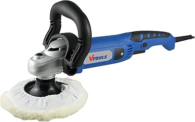 Fir -wired electric polisher 1050 W 150 mm with variable speed and removable handle, perfect for polishing cars and boats, blue, VT1109.. Shop from anywhere in Nigeria and receive your DIAYTAR purchases at affordable prices within a week.