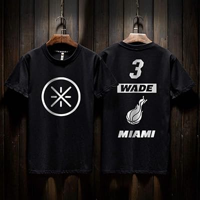 Basketball clothes wade logo heat no. 3 Basketball training jersey with short sleeves, relaxed sport, ample, summer, male couple, black, s 150 ~ 160cm.. Your digital shopping ally, DIAYTAR NIGERIA offers extensive selection with budget-friendly delivery.