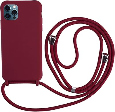 2NSSPRLNG Shuttery case compatible with iPhone 12 Pro Max 6.7, Soft silicone shell with neck tower, Red.. DIAYTAR NIGERIA: Revolutionizing accessibility to quality products at budget-friendly prices across Nigeria.