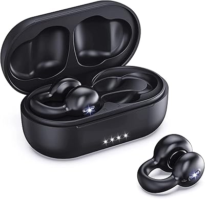 Decostato Wireless Bluetooth 5.3 headphones with clip, open headphones, adjustable noise removal, hi-fi for sport (black).. Shop with confidence at DIAYTAR NIGERIA, offering thousands of products with budget-friendly shipping.
