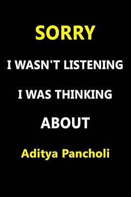 Sorry, I was not listening, I thought of Aditya Pancholi: unique personalized notebook, perfect gift for Aditya Pancholi, 120 lines lines, 6x9 ''.. DIAYTAR NIGERIA: Empowering Nigerians with access to affordable products and reliable 5-8 day delivery.