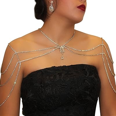 Luxury rhinestone shoulder chain, multi -layer crystal pampilles rear channel, wedding crystal shoulder shoulder chain for women.. DIAYTAR NIGERIA: Where shopping meets satisfaction with affordable prices and prompt delivery services.