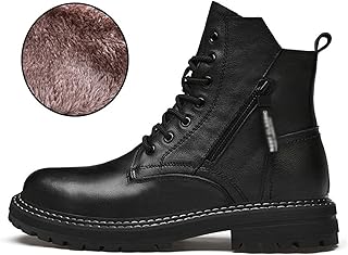 Yildex winter boots for men, winter boots with soft leather laces with zipper for young men, relaxed shoes resistant to wear (color: black fur, size: 8).. Nigeria's most loved e-commerce platform delivers affordable shopping solutions to your doorstep.