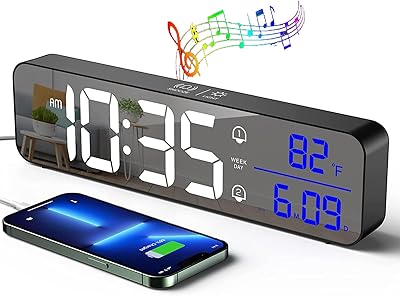 Digital bedroom clock, Double Double food digital awakening, digital wall clock, digital desktop clock for temperature and temperature display, 12/24 hours, personalized brightness, powerful radio-acknowledgment for desktop table.. Shop with confidence at DIAYTAR NIGERIA, offering thousands of products with budget-friendly shipping.