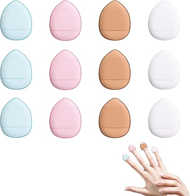 Siba 12pcs powder sponges with strap, mini make -up pads for the face and eyes for liquid foundation, cosplay, festival, wet and dry makeup.. DIAYTAR NIGERIA combines affordability with convenience, delivering your purchases within 5-8 days.